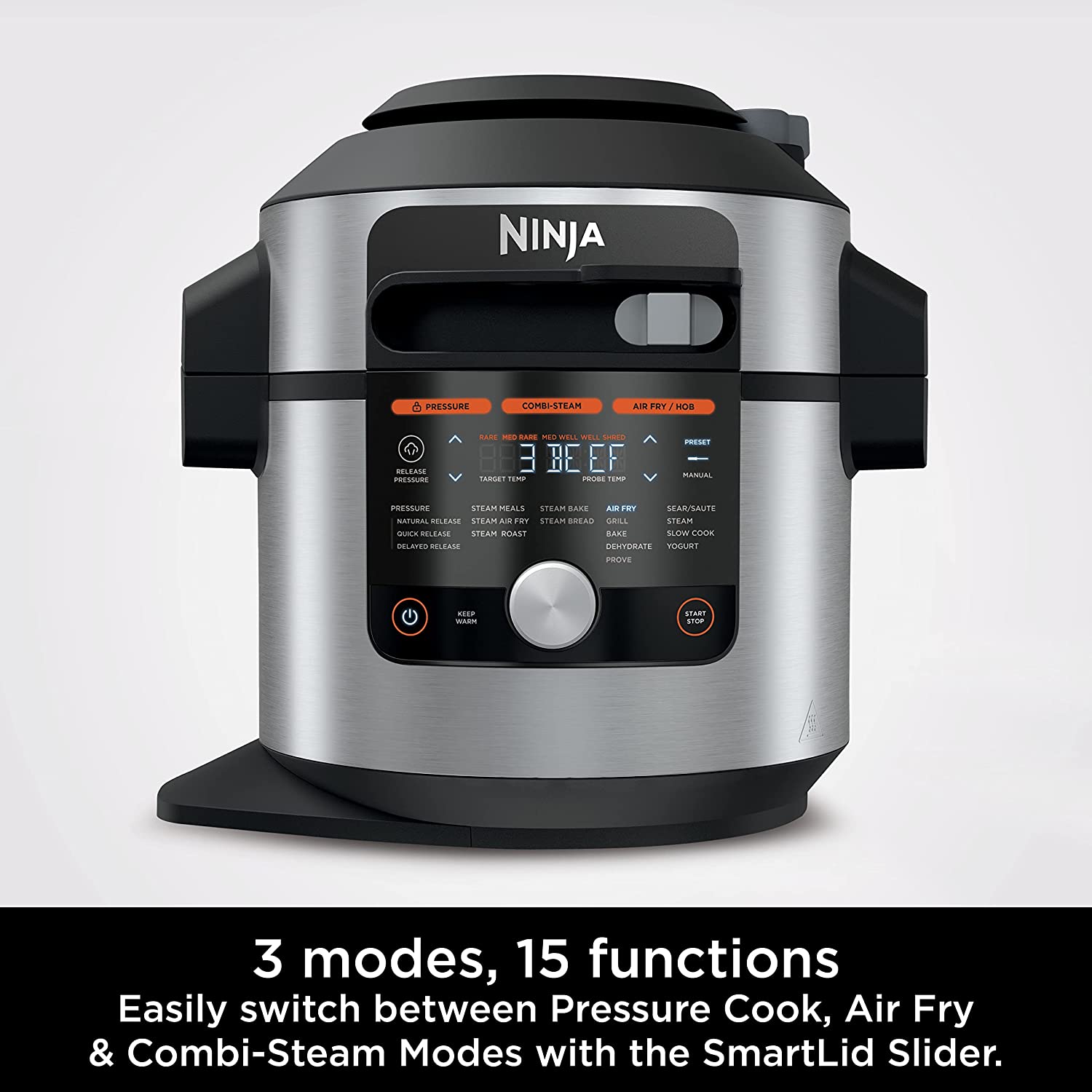 Olla multifunción Ninja Foodi MAX 15 en 1 con tapa inteligente y sistema de cocción inteligente - OL750UK